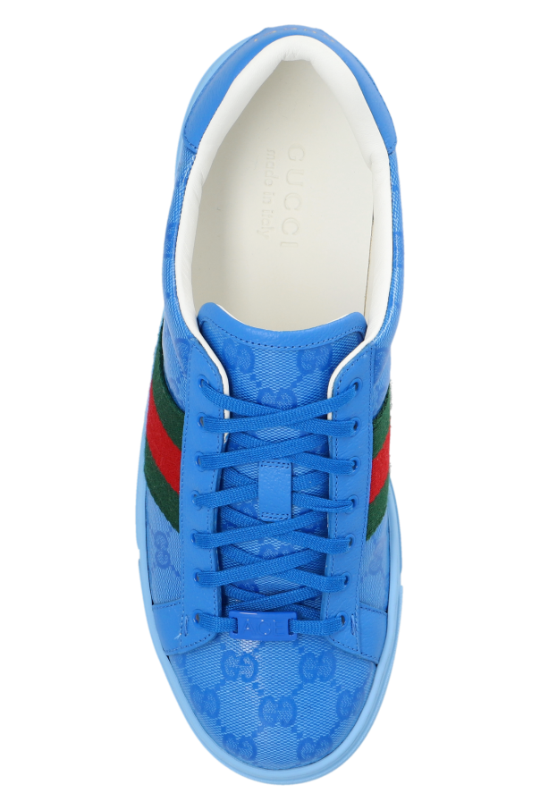 Gucci blue cheap ace sneakers